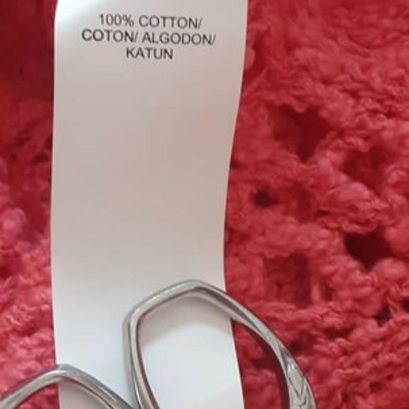 NWT, LUCKY BRAND, Coral Open Weave Knit Sweater Size Large - Picture 6 of 8